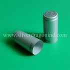 Silver color PVC shrink capsules for walnut oil sealing, top disc embossed, size customized
