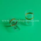 Clear PVC shrink cap seals with logo printed for 750ml spirit, no top cover, with tear strip
