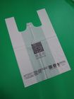 100% biodegradable and compostable T-shirt bag, 1 color 2 sides printed, size 0.04mm x (30+16)x46cm, withstand 5kg