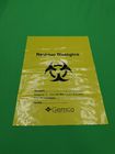 Yellow biohazard disposable bag, size 300x360x0.12mm, print one color one side, for hospital use