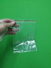 Clear reclosable plastic ziplock bags with red line, size 140x200x0.055mm