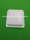 Food grade white plastic PP containers for tofu packing, dimension 139x139x38mm,film closure