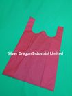 Red Eco-Friendly Biodegradable Non-woven T-Shirt Bags,Non-woven vest Bags, Non-woven shopping Bags,30*14*50cm*50g