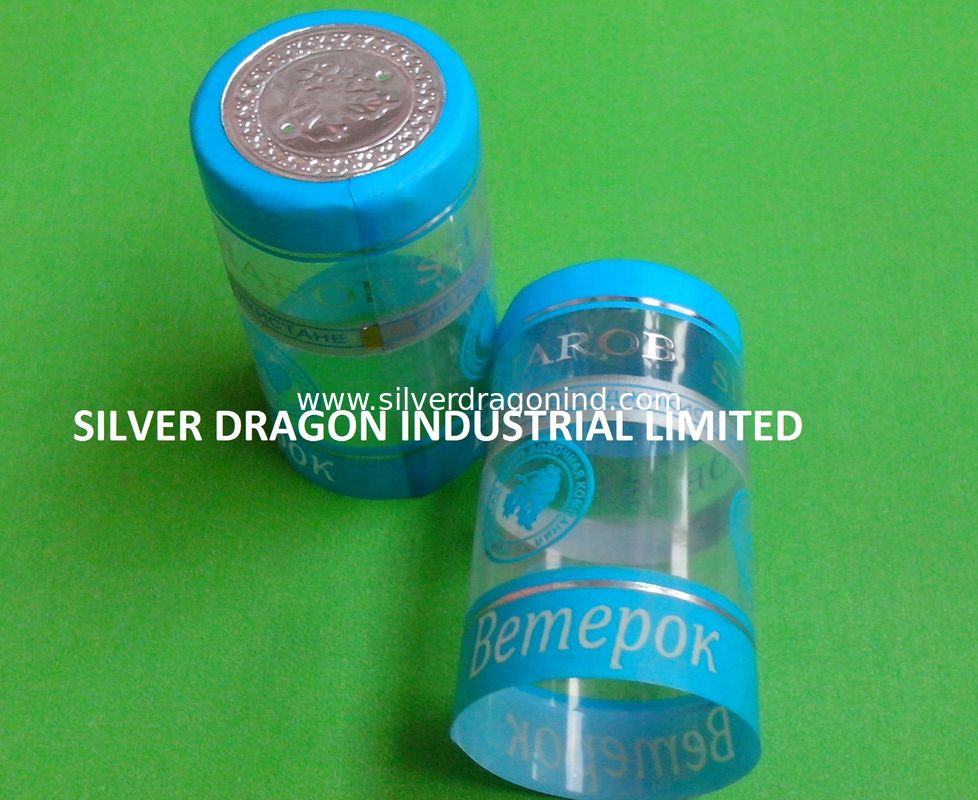 PVC SHRINKABLE WINE CAPSULE WITH LOGO PRINTED