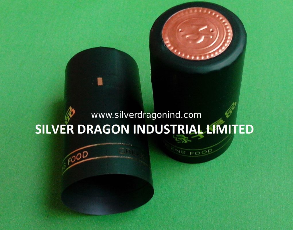 PVC SHRINKABLE WINE CAPSULE WITH LOGO STAMPED