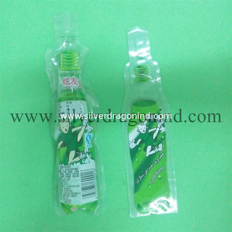 100ml Beverage Plastic bag with Bottle shape