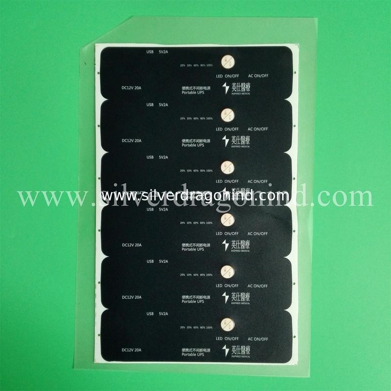 Matt PC sticker labels with embossing button