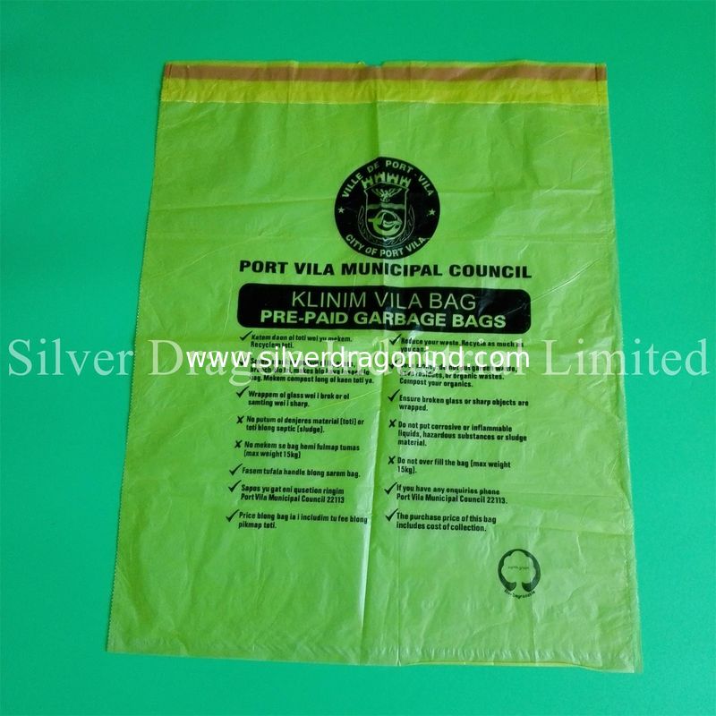 Large drawstring HDPE garbage bags, size 66x85cm, Professional manufacturer, high quality, low price