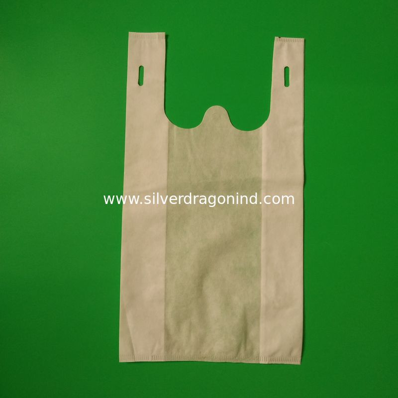 Eco-friendly vest non woven shopping bag, green, red, orange, purple, white, black color are available