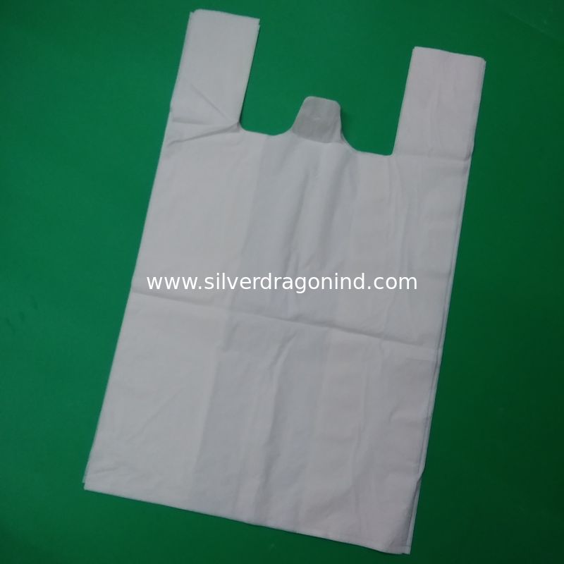 100% biodegradable and compostable shopping bag, natural color, size 0.025mm x (32+21)x52cm, withstand 5kg