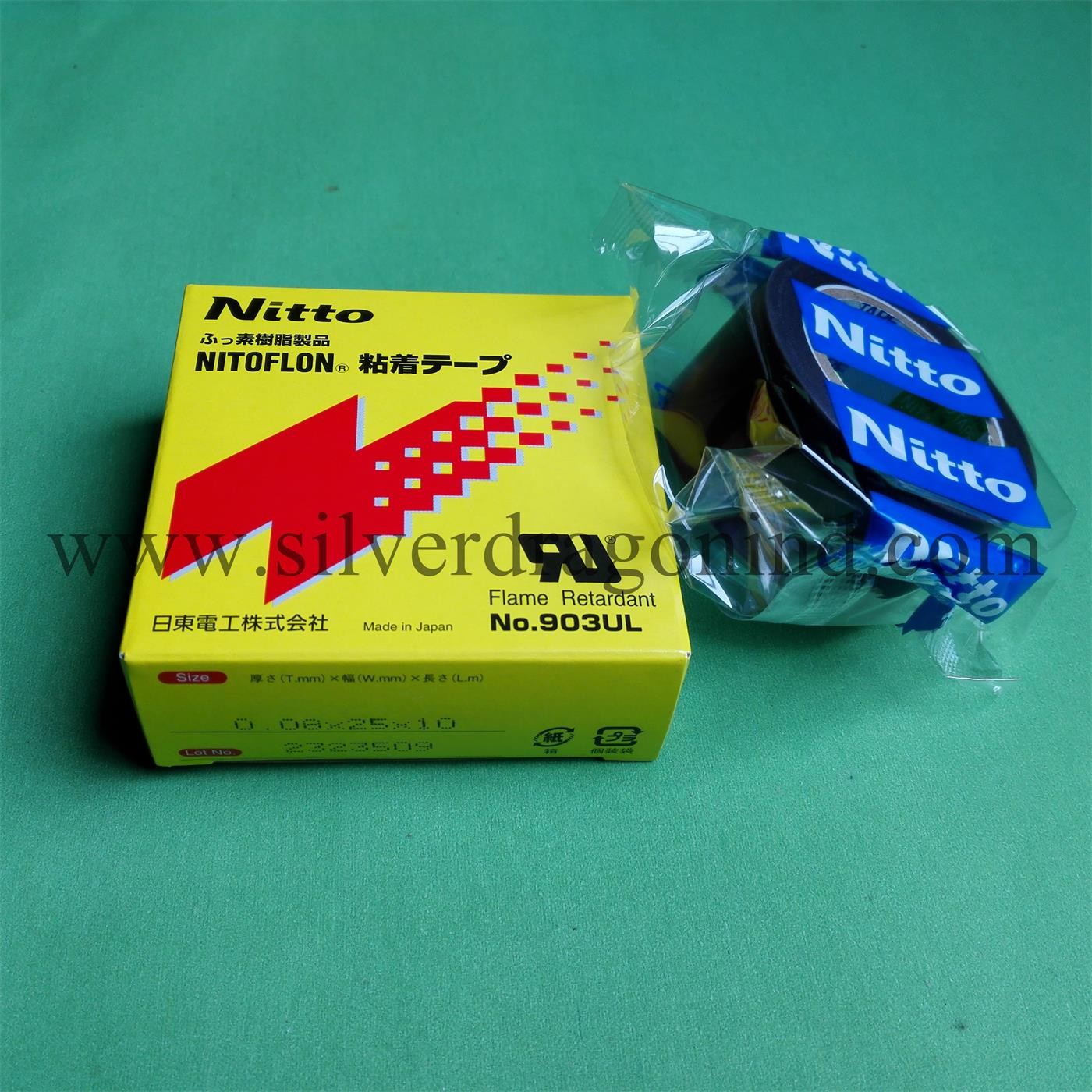 NITOFLON adhesive tapes No.903UL 0.08x25x10 origins from Japan
