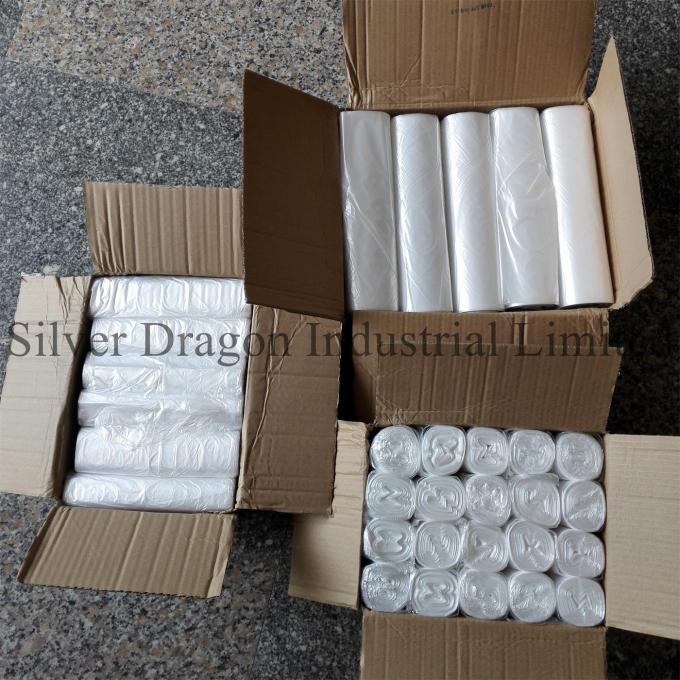 6 micron natural color high density trash liners on rolls