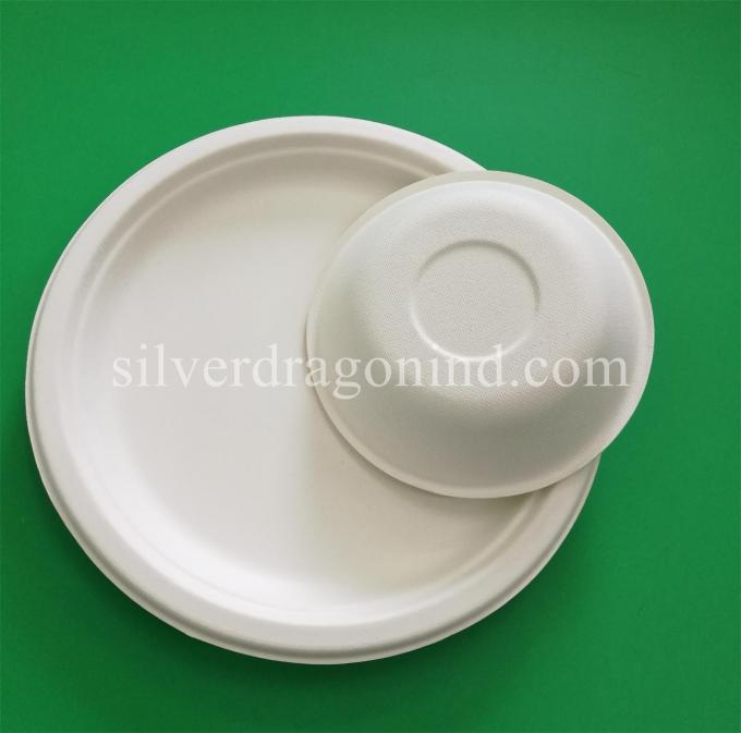 Biodegradable Sugarcane Pulp Paper lace plate, 7 inch Bagasse round lace plate, P002
