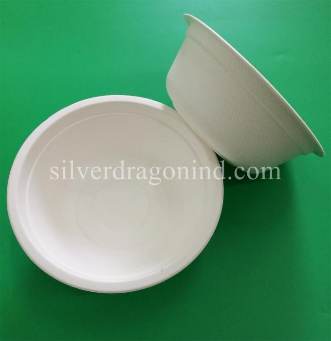 Biodegradable Disposable Sugarcane Pulp Paper Bowl, Food Grade, 500ml