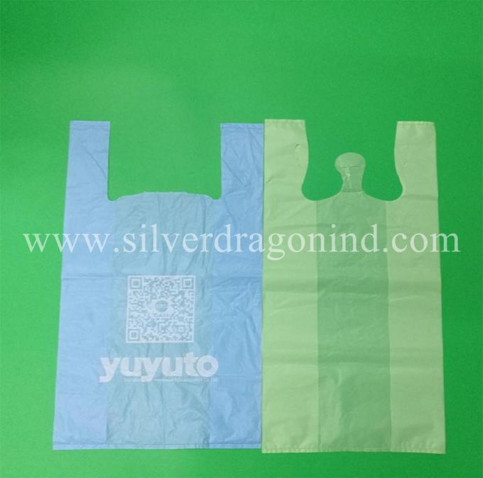 Custom 100% fully  Biodegradable bag,Bio-Based T-Shirt Bag,Eco-Friendly bag,Wow!High quality,Low price