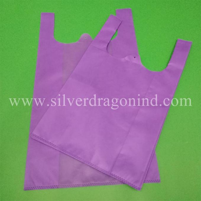 30gsm smallest non woven T-shirt shopping bag in black colors
