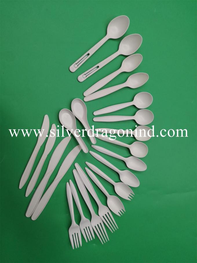 Corn starch knife with 16cm length in white color