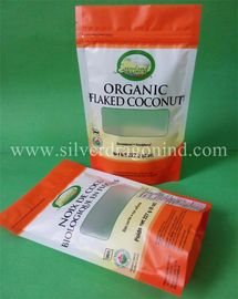 Stand up bags with zipper and tear notch for organic food packing