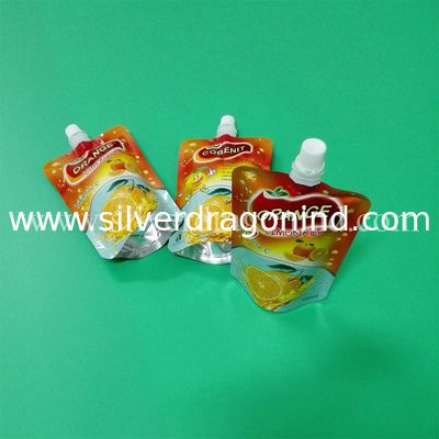 Custom juice pouch, 200ml stand up spout pouch
