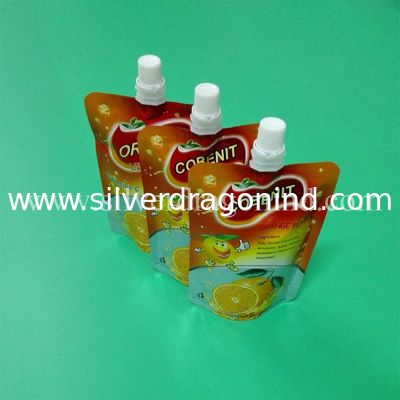 Custom juice pouch, 200ml stand up spout pouch
