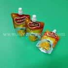 Food grade stand up pouch with spout for 200ml orange juice Packing（ doy packing)