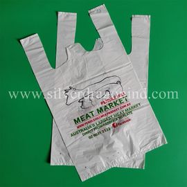 white carrying bags with custom printing for shopping