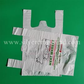 white carrying bags with custom printing for shopping