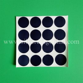 Blue vinyl sticker labels