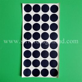 Blue vinyl sticker labels