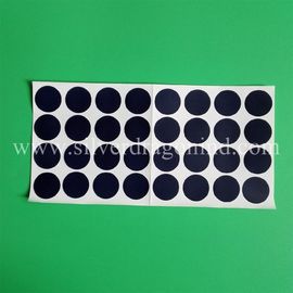 Blue vinyl sticker labels