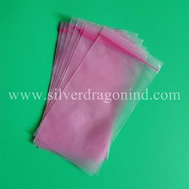 antistatic plastic ziplock bags in pink color