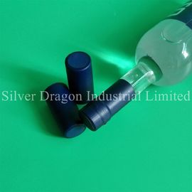 Blue PVC shrink capsules, size 30.5 x 65mm, with tear strip and perforations