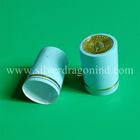 Blue PVC shrink capsules for drink sealing, size customized, with embossing on top
