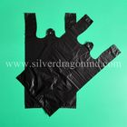 Heavy duty S/M/L/XL size black HDPE T-sacks/ T-shirt bags/Grocery bags,custom logo