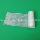 Clear HDPE trash liners on rolls,  6 microns