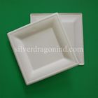 Biodegradable Disposable Sugarcane Pulp Paper Plate, 6 Inch Square Plate