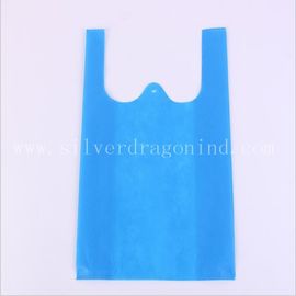 Standard size Eco-Friendly Biodegradable Non Woven T-shirt Bags for Shopping,30*14*50cm*50g