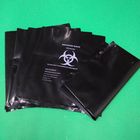 Biohazard waste bag in red/yellow/black with logo printed for hospital bin liner