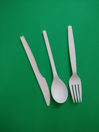 disposable biodegradable & 100% compostable PLA cutlery Knife/fork/spoon in white, 165&160mm