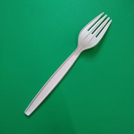 disposable biodegradable & 100% compostable PLA cutlery fork,165mm length,white color