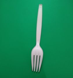 disposable biodegradable & 100% compostable PLA cutlery fork,165mm length,white color