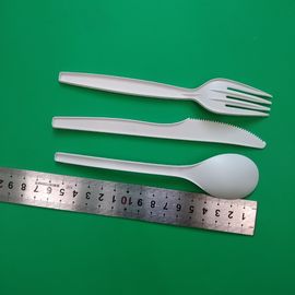 disposable biodegradable & 100% compostable PLA spoon/knife/fork,160mm&165mm length,white color