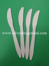 Corn starch knife with 16cm length in white color