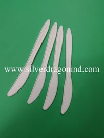 Corn starch knife with 16cm length in white color