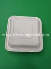 Disposable Biodegradable Sugarcane Pulp Paper 9inch 3compt. Lunch Box, sugarcane clamshell, 9inch 3compt. Clamshell