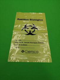 Yellow biohazard plastic bags, size 300x500x0.08mm, print one color one side, for hospital use