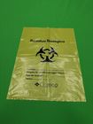 Yellow biohazard plastic bags, size 500x700x0.08mm, print one color one side, for hospital use