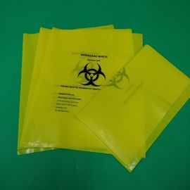 Red biohazard disposable bag, size 300x360x0.12mm, print one color one side, for hospital use