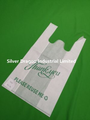 Eco-Friendly biodegradable Non-Woven T-shirt Bags, vest bags,,30*14*50cm*50g