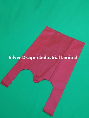 Non-woven singlet bags, red, 30*14*50cm*50gsm